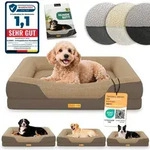ELONEO Orthop&auml;disches Hundebett, Gr&ouml;&szlig;e S - Braun - Braun
