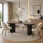 BEAUTYSOFA | Runder Ausziehbarer Esstisch PRESTIGE &Oslash; 120&ndash;200 cm,...