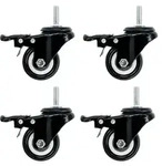 SCHMIDT systemprofile 4x Lenkrolle mit Bremse M8 Transportrolle Schwenkrolle