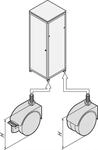 Schroff Lenkrollen Set 110 H