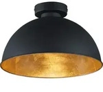 Vintage Deckenleuchte dimmbar f&uuml;r Esszimmer Deckenlampe in schwarz innen gold -