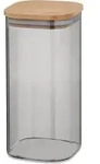 KELA Vorratsdose Nea Glas hellgrau 10,0x10,0x20,0cm 1,5l KL-10778 - Grau/Braun