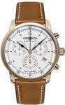 Zeppelin 9586-5 Herren-Armbanduhr Barcelona Chronograph Braun - Wei&szlig;