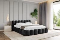 ALTDECOR Polsterbett mit Bettkasten - SENA-v1 - 160x200 - Schwarz - Bett mit Matratze