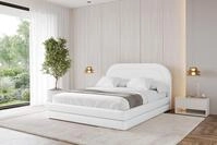 ALTDECOR Polsterbett mit Bettkasten - LERIS - 120x200 - Wei&szlig; - Bett mit Matratze