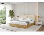 ALTDECOR Polsterbett mit Bettkasten - ENZO6 - 120x200 - Beige - Bett ohne Matratze,