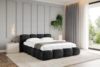 ALTDECOR Polsterbett mit Bettkasten - KALA-v1 - 180x200 - Schwarz - Bett mit Matratze