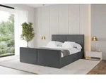ALTDECOR Polsterbett mit Bettkasten - VANTO-Z - 160x200 - Dunkelgrau - Bett mit