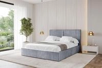 ALTDECOR Polsterbett mit Bettkasten - VANTO - 200x200 - Grau - Bett mit Matratze