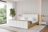 ALTDECOR Polsterbett mit Bettkasten - ENZO2-Z - 180x200 - Wei&szlig; - Bett mit Matratze