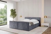 ALTDECOR Polsterbett mit Bettkasten - EMMI-Z-v1 - 160x200 - Dunkelgrau - Bett mit