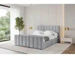 ALTDECOR Polsterbett mit Bettkasten - FINO-Z - 160x200 - Grau - Bett mit Kopfteil und