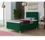 Boxspringbett Gold Mini mit Bettkasten, Bonell-Matratze und Topper - Einzelbett...