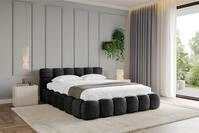 ALTDECOR Polsterbett mit Bettkasten - LEYA-v1 - 160x200 - Schwarz - Bett ohne