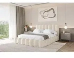 ALTDECOR Polsterbett mit Bettkasten - SORA - 120x200 - Beige - Bett ohne Matratze,