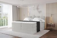ALTDECOR Boxspringbett - H3/H4 Matratze und Topper - NINA KING - 120x200 - Grau -