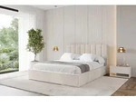 ALTDECOR Polsterbett mit Bettkasten - STERA - 160x200 - Beige - Bett ohne Matratze,