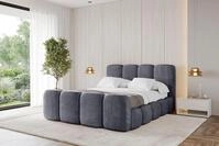 ALTDECOR Polsterbett mit Bettkasten - KALA-Z - 200x200 - Dunkelgrau - Bett mit