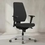 B&uuml;rostuhl DARIUS mit Stoff-Bezug in Schwarz, Design Schreibtisch-Stuhl mit