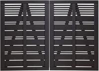 Plus Doppeltor Silence 200 x 140 cm RAL 9005 Schwarz - Schwarz