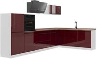 Eckk&uuml;che Vicco R-Line Rot Hochglanz/Wei&szlig; 347 x cm Arbeitsplatte Goldkraft...