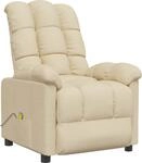 vidaXL Massagesessel Creme Stoff
