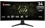 Monitor MSI MAG 346CQDF E20 34" UltraWide QHD 200Hz Rapid VA Curvo HDR Ready