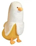 Pl&uuml;schtier Banane Ente Kuscheltier 50cm Wei&szlig;