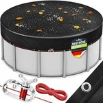 tillvex&reg; Premium Poolabdeckung rund 500 - 550 cm (&Oslash; 610 cm) mit Montageset |...