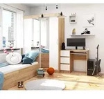 Schreibtisch 90cm mit 3 Schubladen und Tastaturauszug Computertisch...