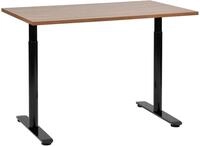 BELIANI Schreibtisch Braun/Schwarz Melamin 120x72 cm Manuell H&ouml;henverstellbar