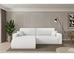 ALTDECOR Ecksofa mit Schlaffunktion und Bettkasten - BERY-L - 276x193x88 - Wei&szlig; -