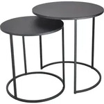 LOFT42 Elvy Set Beistelltischs rund - schwarz - &Oslash;49x52 - Schwarz