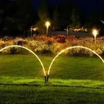LED B&ouml;gen Gartendeko 4x1,2m 80cm hoch 96 warmwei&szlig;e LEDs Timer