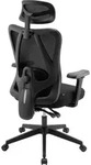 B&uuml;rostuhl Elisha, ergonomisch, Netzbezug, 150 kg, h&ouml;henverstellbar,...