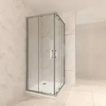 i-flair Schiebet&uuml;r Duschkabine 100x100x185 cm aus durchsichtigem 6 mm
