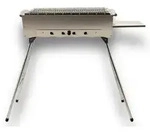 Mangal Alanya Edelstahl Schaschlik Grill mit Grillrost Ablage