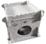 Aum&uuml;ller Katzenhaus Purr Tower 40 x 40 cm hellgrau - Grau
