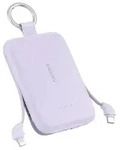 RORRY CharmGo 10000mAh Powerbank, Klein Power Bank PD 30W Schnellladen - Lila