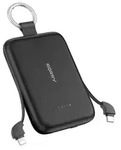RORRY CharmGo 10000mAh Powerbank, Klein Power Bank PD 30W Schnellladen - Schwarz