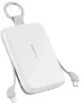 RORRY CharmGo 10000mAh Powerbank, Klein Power Bank PD 30W Schnellladen - Wei&szlig;