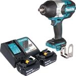 Makita DTW 1004 RT Akku Schlagschrauber 18 V 1050 Nm 1/2" Brushless + 2x Akku...