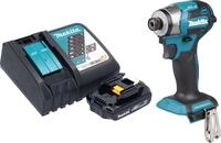 Makita DTD 173 RY1 Akku Schlagschrauber 18 V 180 Nm 1/4&ldquo; Brushless + 1x Akku...