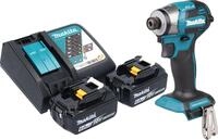Makita DTD 173 RG Akku Schlagschrauber 18 V 180 Nm 1/4&ldquo; Brushless + 2x Akku...