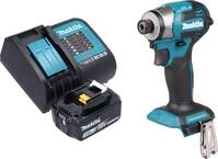 Makita DTD 173 SF1 Akku Schlagschrauber 18 V 180 Nm 1/4&ldquo; Brushless + 1x Akku...