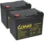2x Kung Long U1-36NE 12V 36Ah (24V) - MOBILIS M33 / M36 - M6
