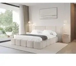ALTDECOR Polsterbett mit Bettkasten - NILO - 120x200 - Beige - Bett ohne Matratze,