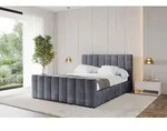 ALTDECOR Polsterbett mit Bettkasten - FINO-Z - 180x200 - Dunkelgrau - Bett mit