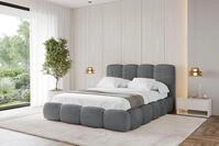 ALTDECOR Polsterbett mit Bettkasten - KALA - 160x200 - Dunkelgrau - Bett mit Matratze