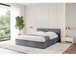 ALTDECOR Polsterbett mit Bettkasten - EMMI-v1 - 160x200 - Dunkelgrau - Bett ohne